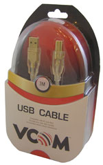 VCOM 3MT USB2.0 GOLD PRINTER KABLOSU